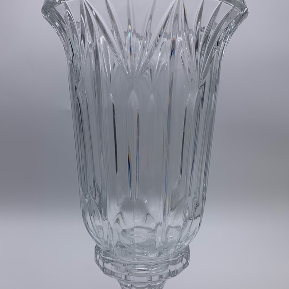 Vintage Imperial Makayla 12" Cleo Hurricane 24% Lead Crystal Candle Holder 2pcs. - Picture 9 of 16
